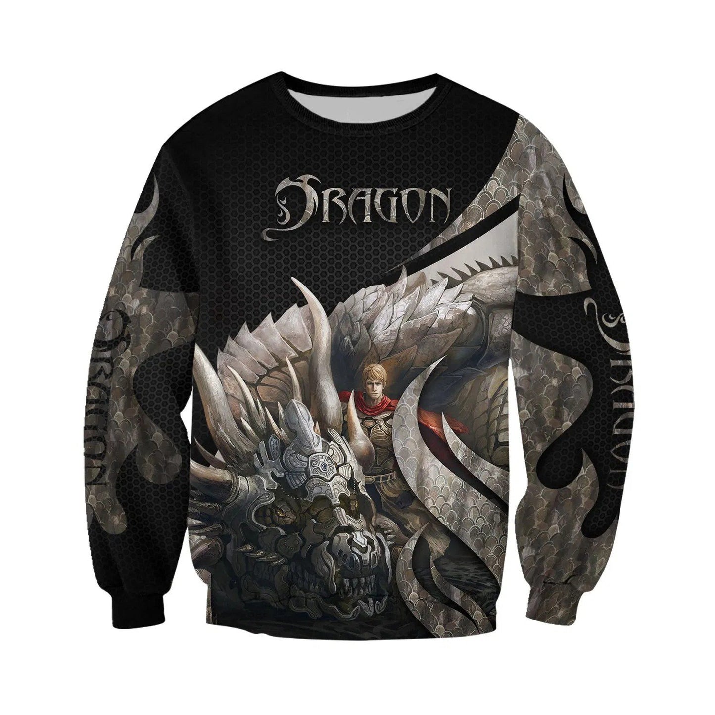 3D Tattoo and Dungeon Dragon Hoodie T Shirt For Men and Women NM050962-Apparel-NM-Sweatshirts-S-Vibe Cosy™