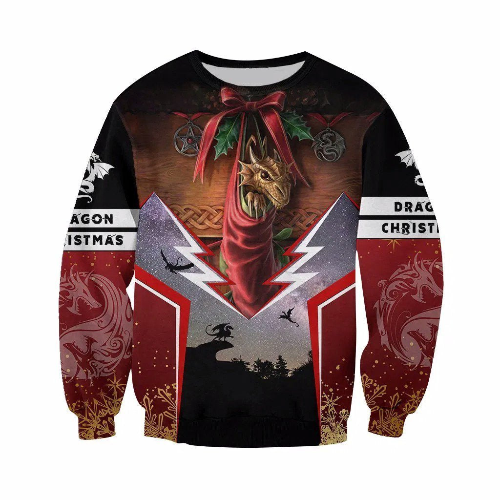 3D Tattoo and Dungeon Dragon Hoodie NM050967-Apparel-NM-Sweater-S-Vibe Cosy™