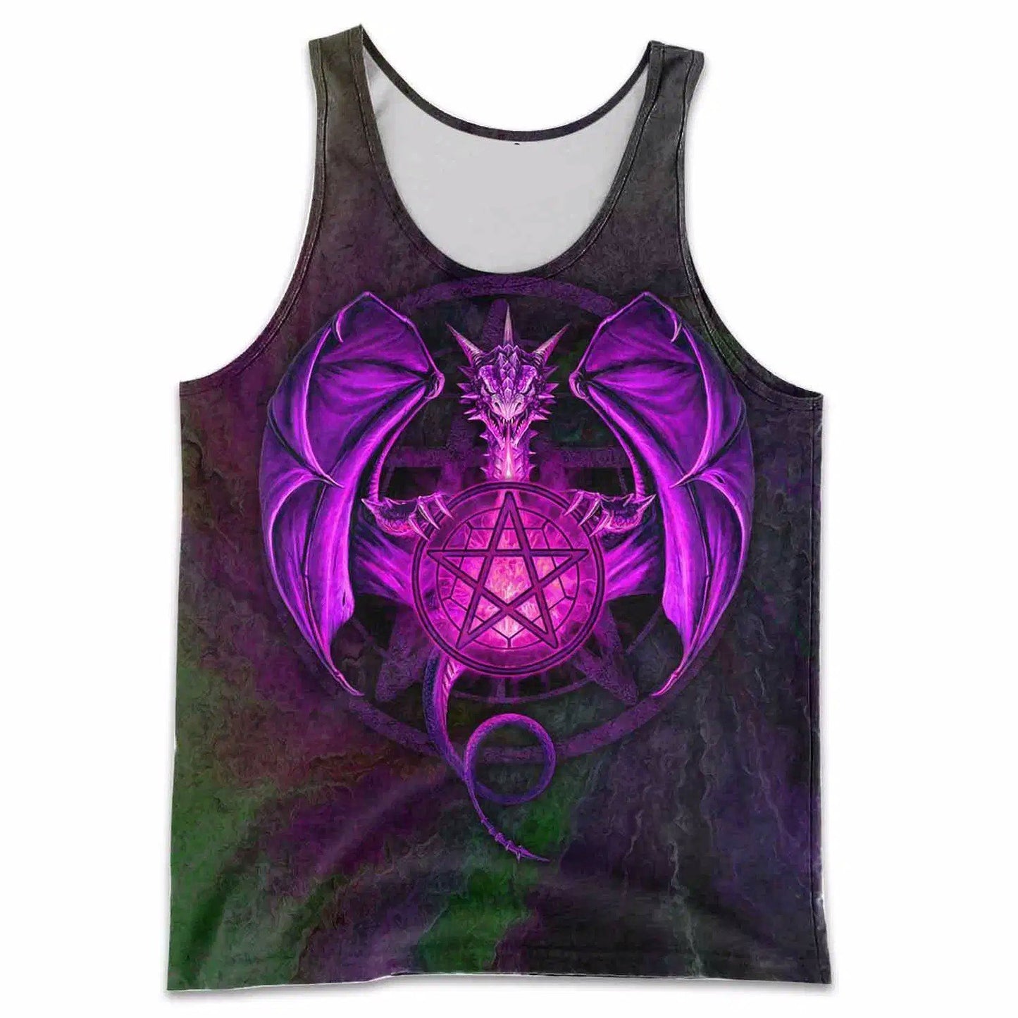 3D Tattoo and Dungeon Dragon Hoodie NM050969-Apparel-NM-Men's tank top-S-Vibe Cosy™