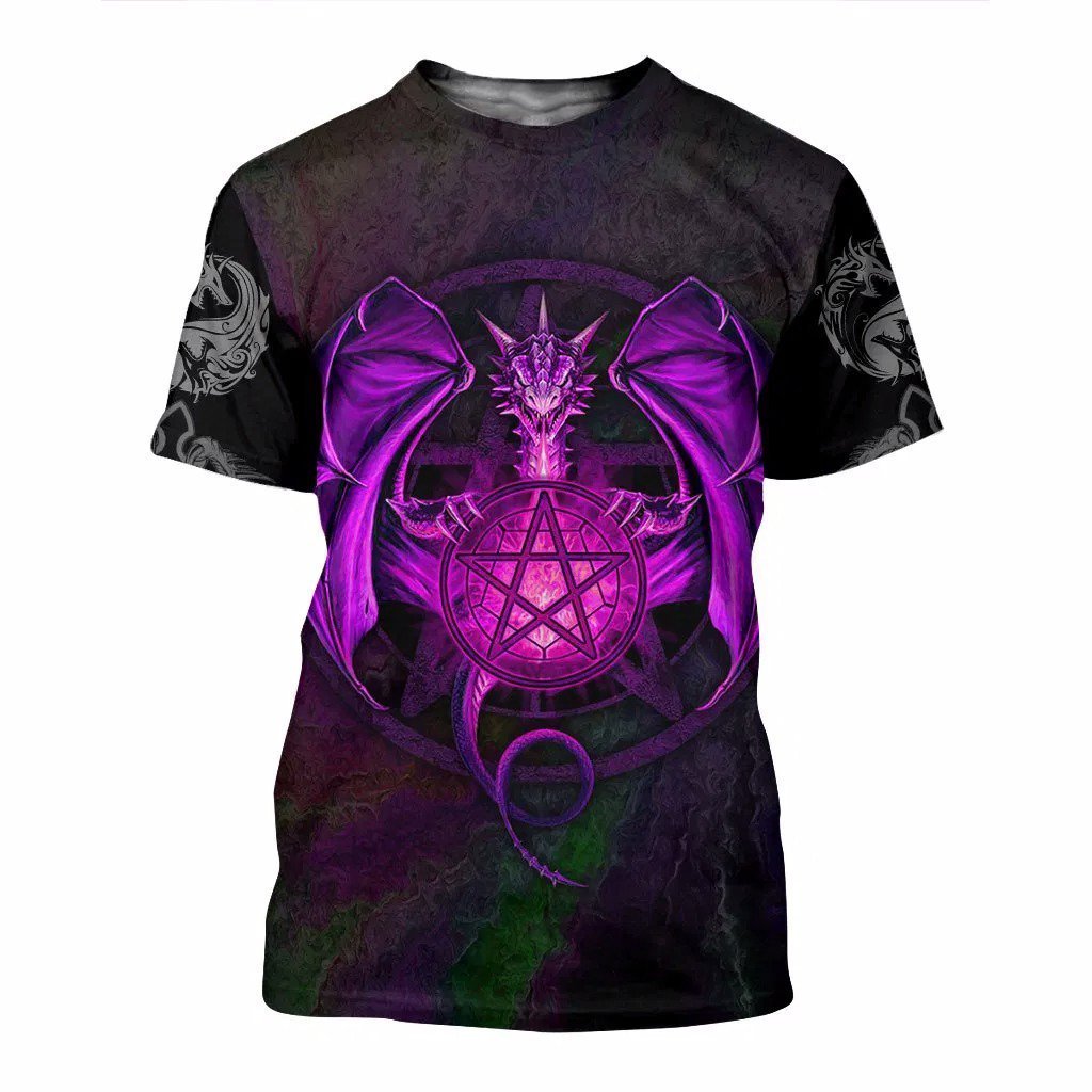 3D Tattoo and Dungeon Dragon Hoodie NM050969-Apparel-NM-T-shirt-S-Vibe Cosy™