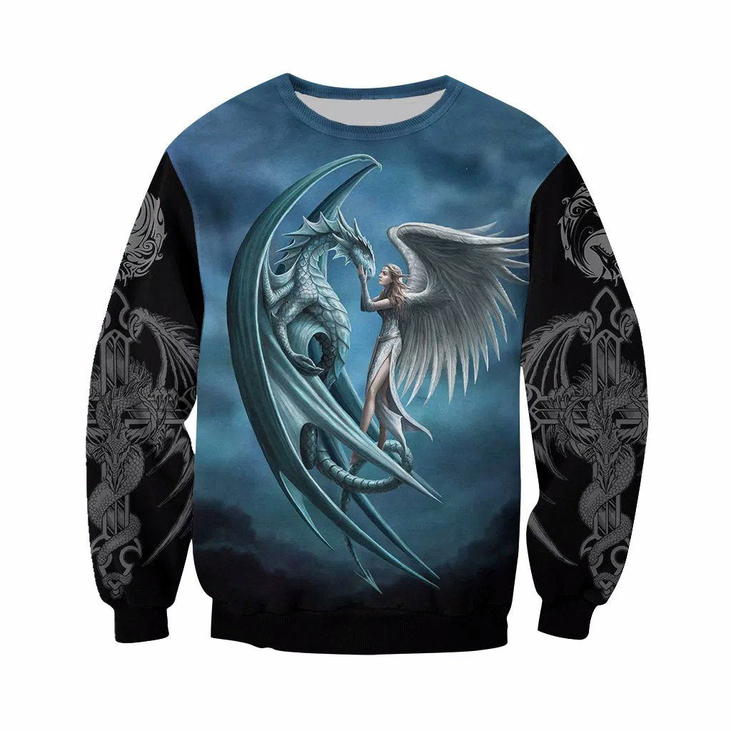 3D Tattoo and Dungeon Dragon Hoodie NM050970 - Amaze Style™-Apparel