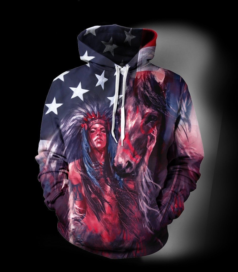 3D All Over Print Horse Hoodie NM120817-Apparel-NM-Hoodie-S-Vibe Cosy™