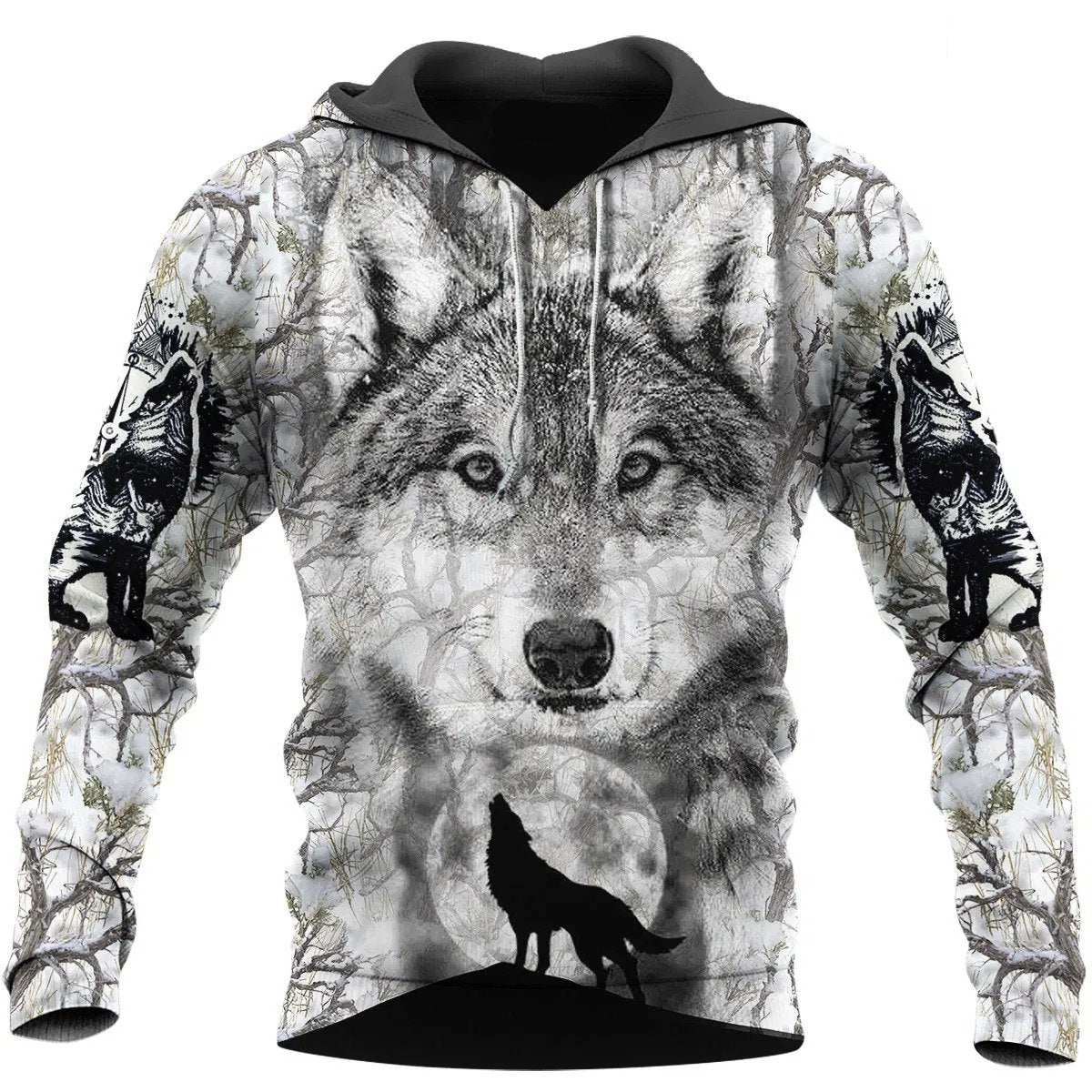 Wolf Hoodie T Shirt For Men and Women NM17042001-Apparel-NM-Hoodie-S-Vibe Cosy™