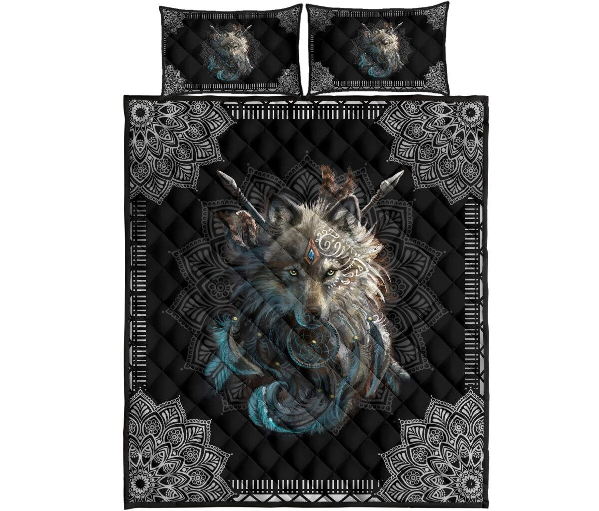 Wolf Art Quilt Bedding Set NM20042101-Quilt-NM-Queen-Vibe Cosy™