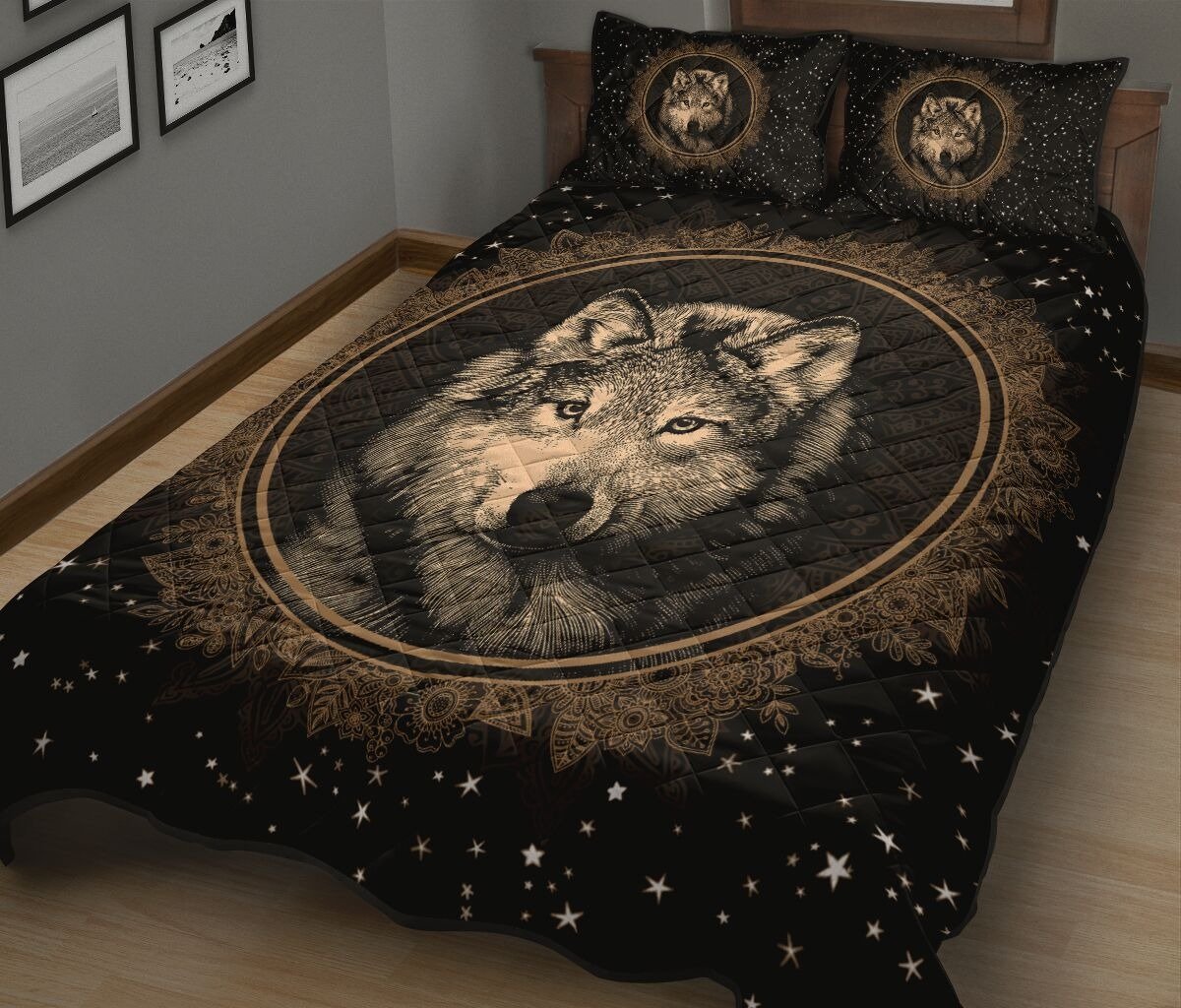 Wolf Art Quilt Bedding Set NM20042102-Quilt-NM-Queen-Vibe Cosy™