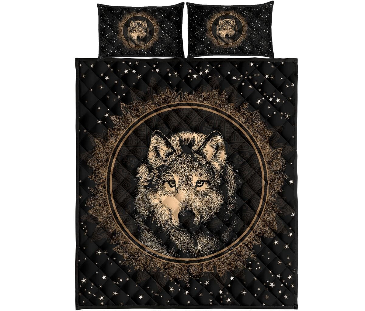 Wolf Art Quilt Bedding Set NM20042102-Quilt-NM-Queen-Vibe Cosy™