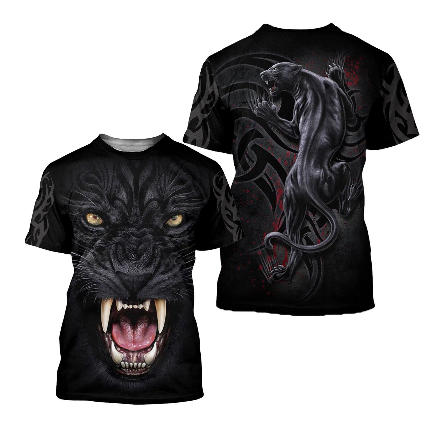 3D Armor Tattoo Black Panther T Shirt For Men and Women NM210902 - Amaze Style™-Apparel
