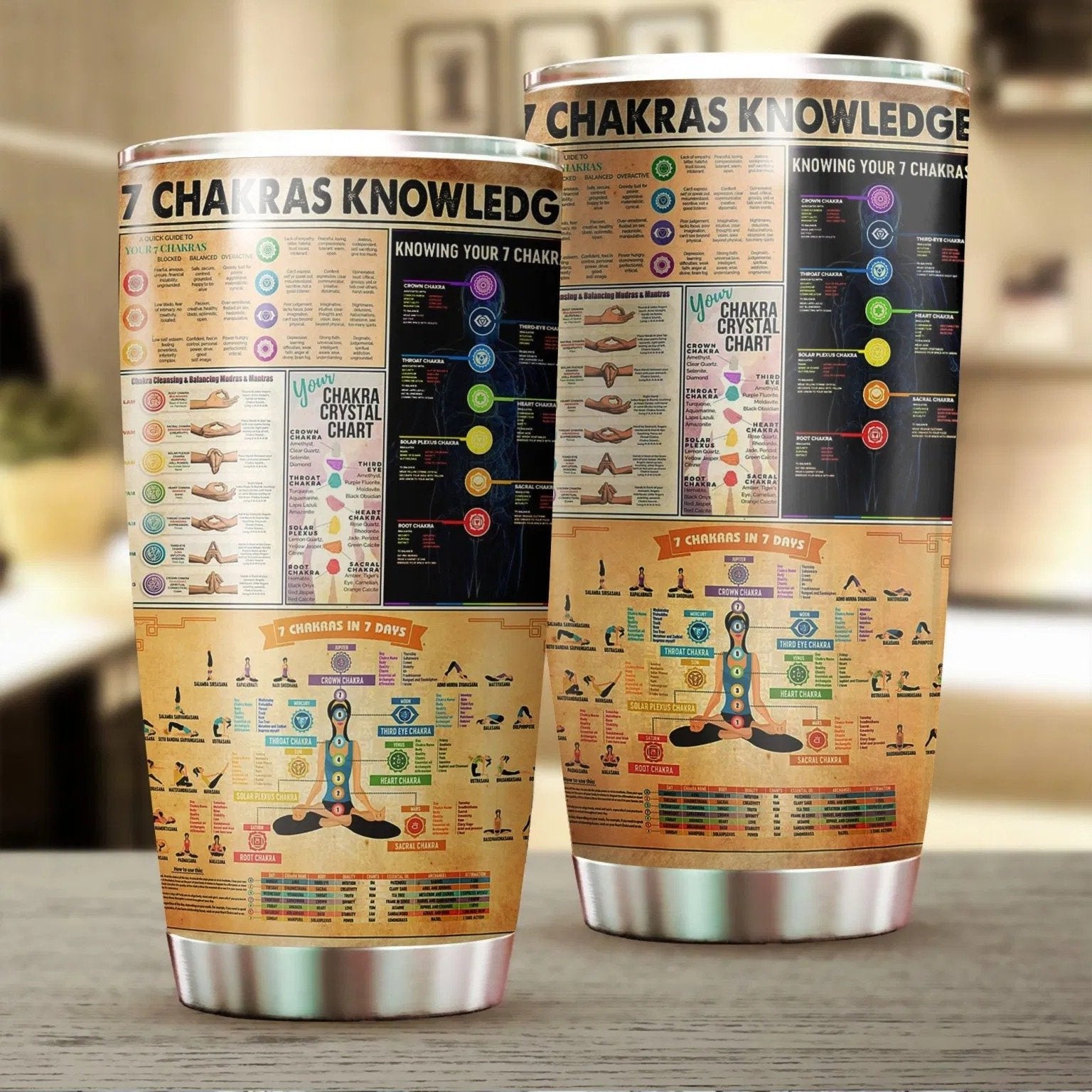 7 Chakras Knowledge Stainless Steel Tumbler 20 Oz Pi210303-Tumbler-NM-Vibe Cosy™