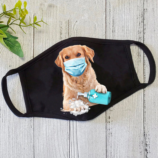 Dog Mask Golden Retriever-Face Mask-Wash Mask - Face Mask CB