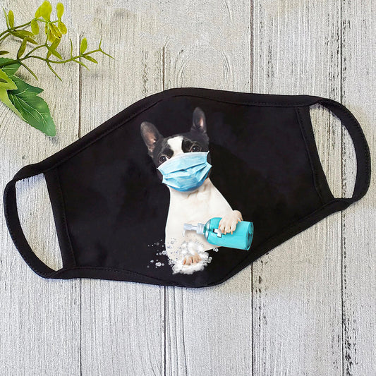 Dog Mask Boston Terrier-Face Mask-Wash Mask - Face Mask CB