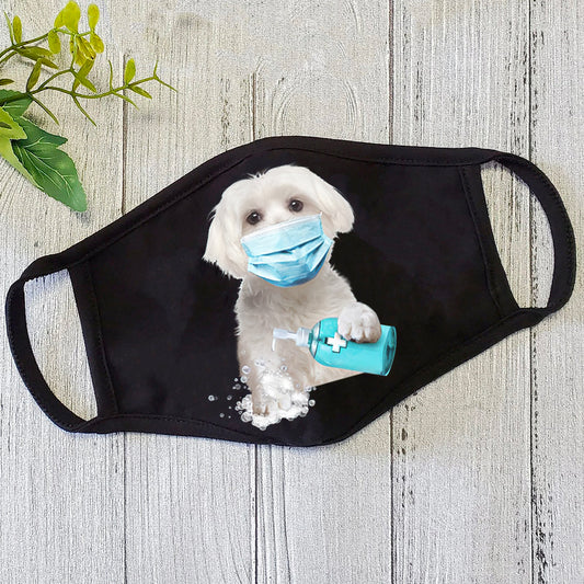 Dog Mask Maltese-Face Mask-Wash Mask - Face Mask CB