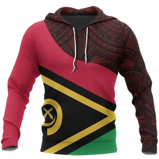 Vanuatu Flag Curve Concept Pullover Hoodie NVD1199 - Amaze Style™-Apparel