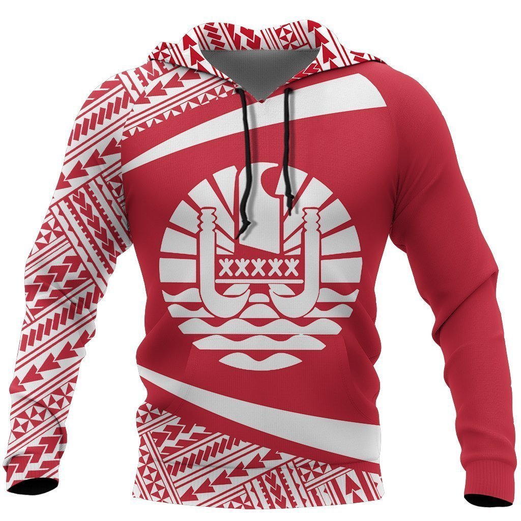 Tahiti Coat Of Arms Hoodie - Circle Red NVD1203 - Amaze Style™-Apparel