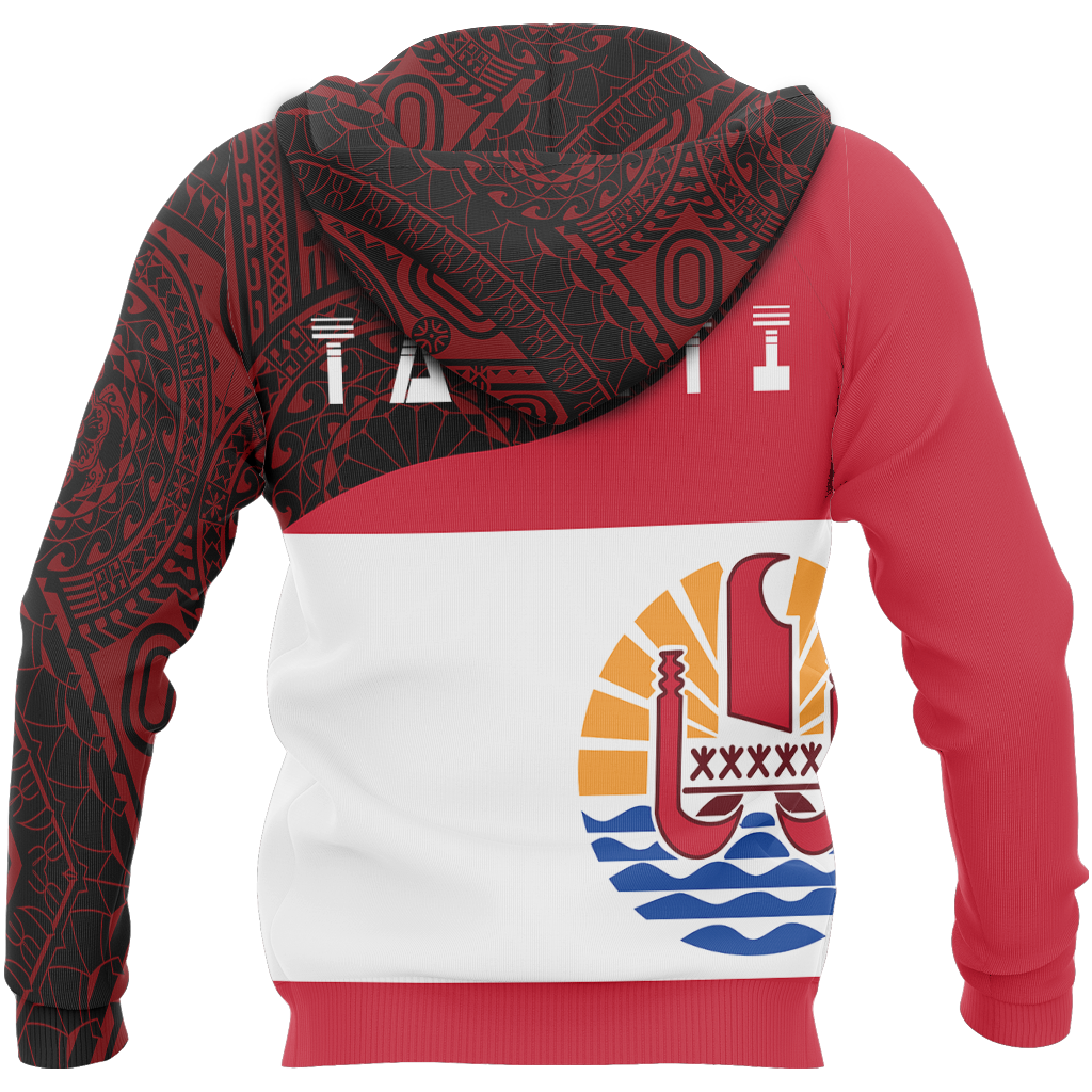 Tahiti Flag Curve Concept Pullover Hoodie NVD1205 - Amaze Style™-Apparel