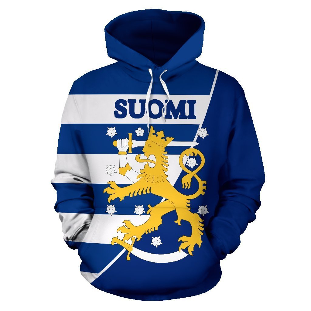 Suomi-Finland Hoodies Line Style Lion NVD1255 - Amaze Style™-Apparel