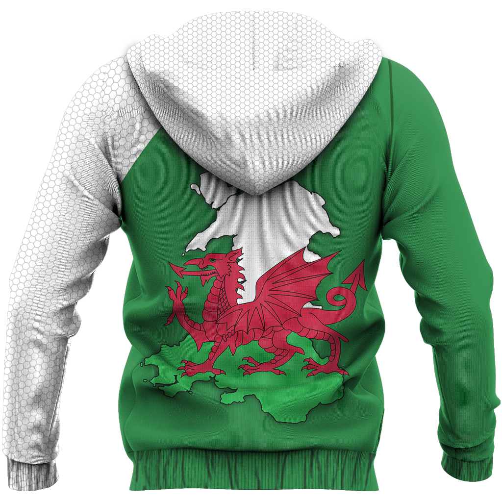 Wales Map Special Pullover Hoodie NVD1282 - Amaze Style™-Apparel