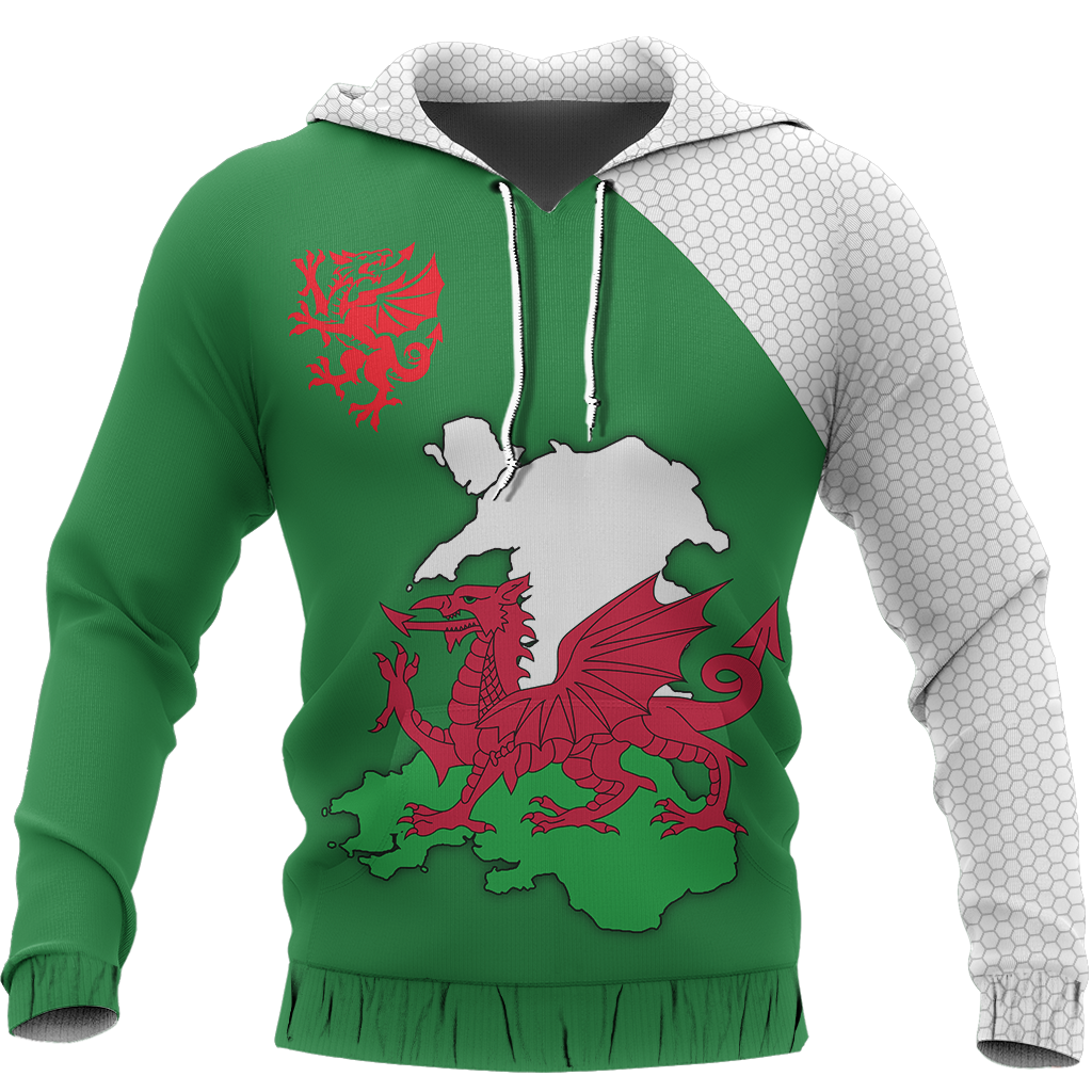 Wales Map Special Pullover Hoodie NVD1282 - Amaze Style™-Apparel