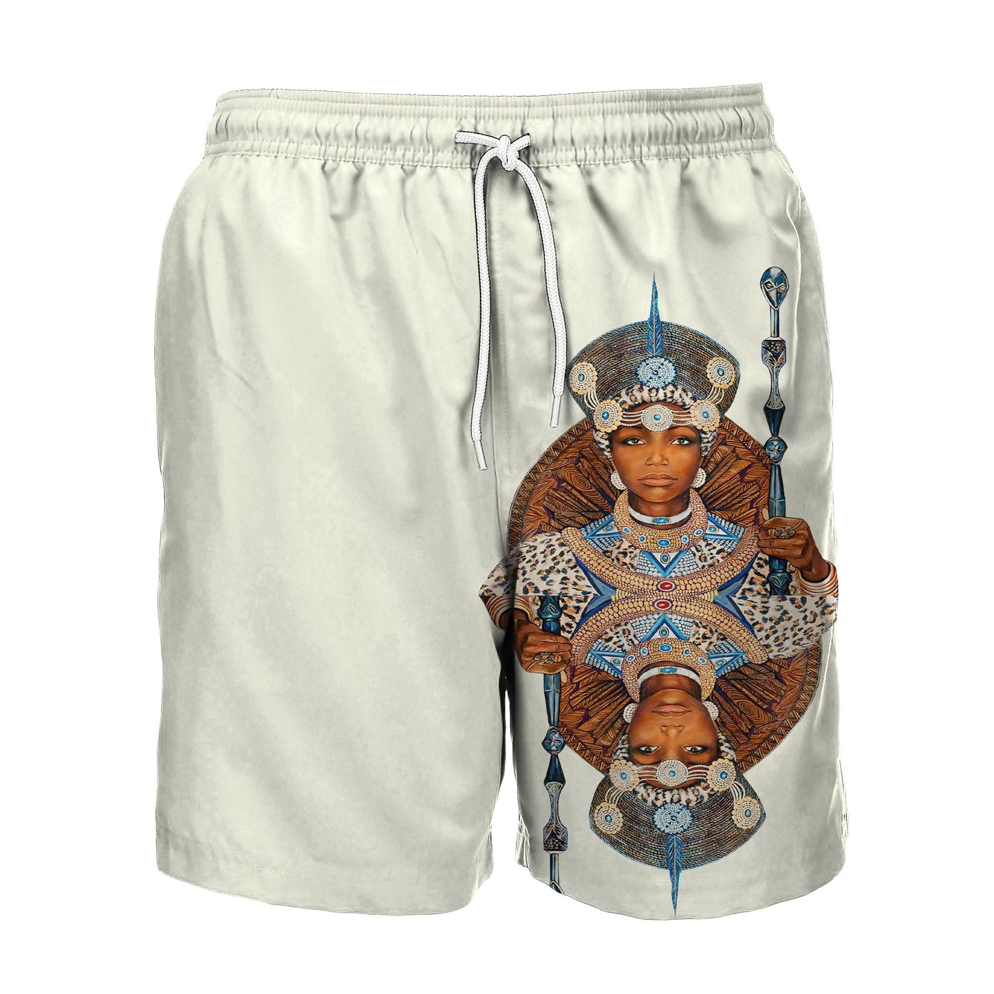 African Culture Personalize Name Black Queen Zulu Combo Tshirt And Boardshort ML