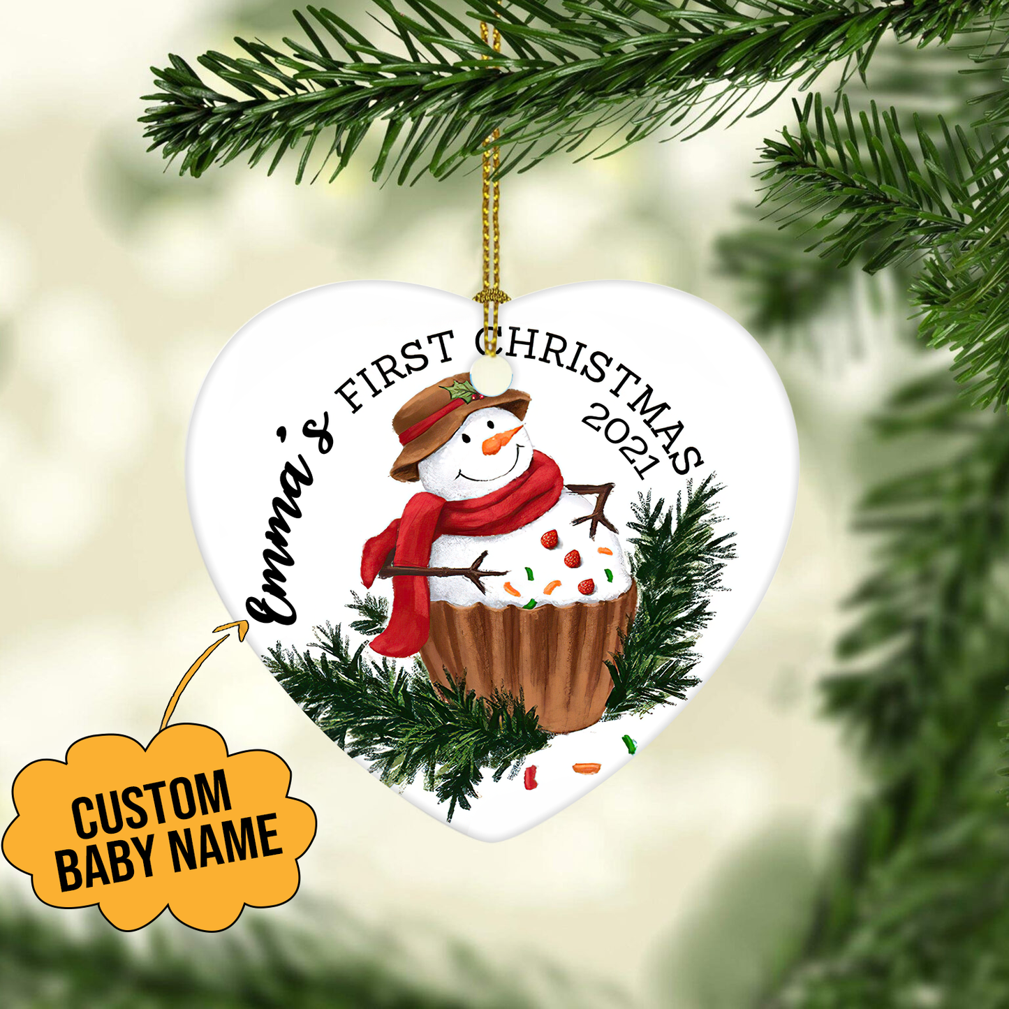 Baby First Christmas Customized Ornament, Christmas Gifts Home Decor Gift For Baby