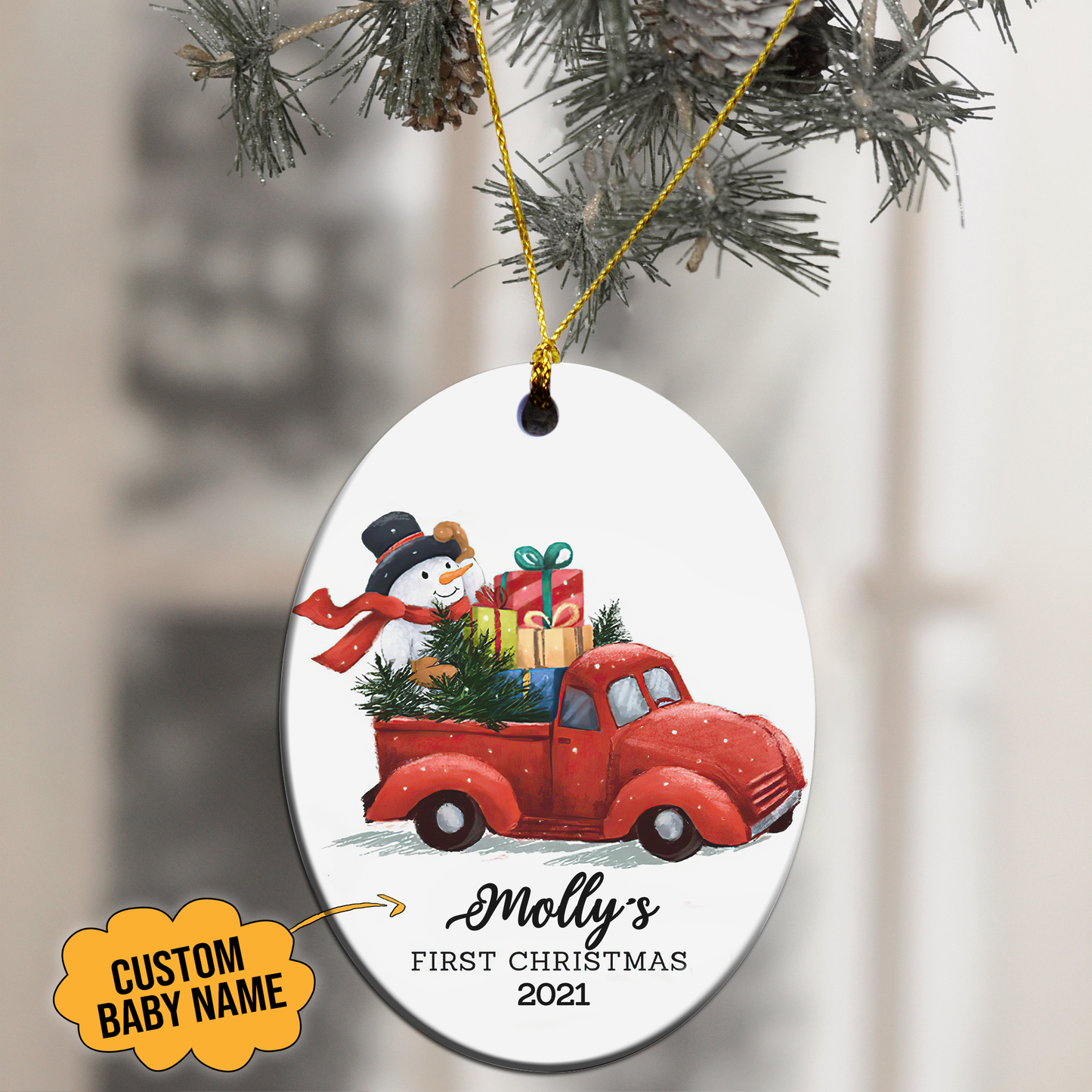 Baby First Christmas Customized Ornament, Christmas Gifts Home Decor Gift For Baby