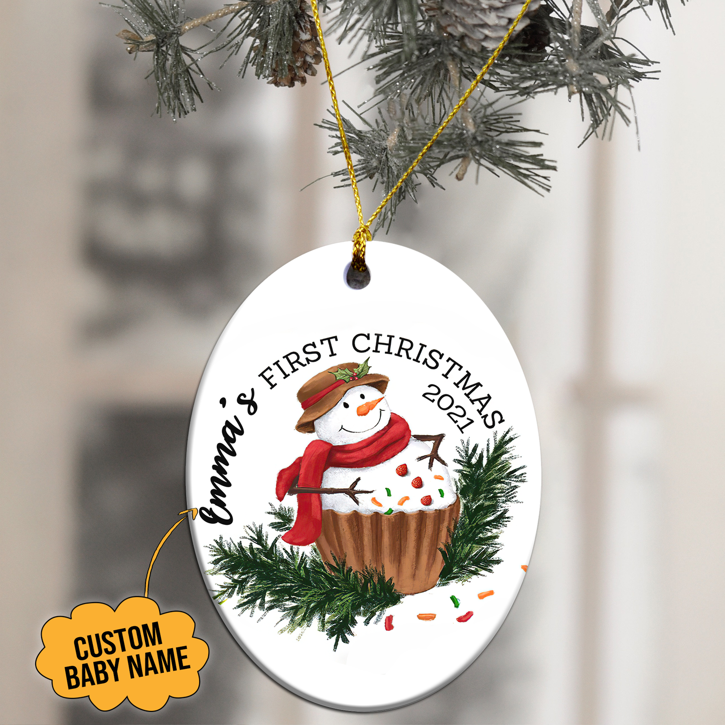 Baby First Christmas Customized Ornament, Christmas Gifts Home Decor Gift For Baby