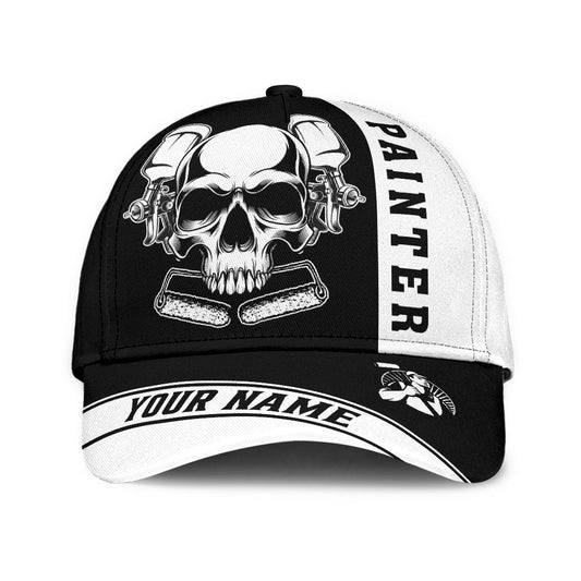 Tmarc Tee Personalized Name Painter Classic Cap Black Skull