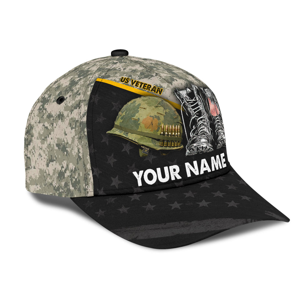 US Army Veteran Personalized Name Classic Cap