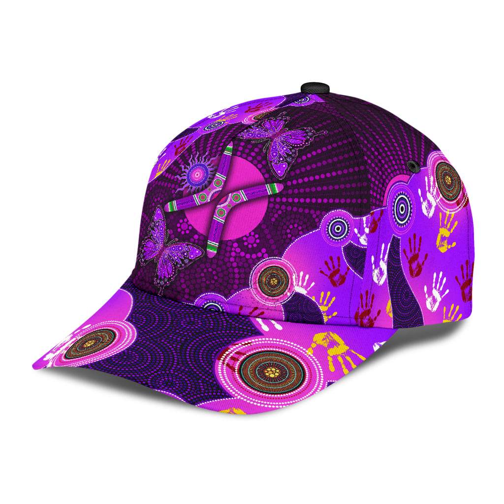 Aboriginal Naidoc Week 2021 Purple Butterflies Classic Cap