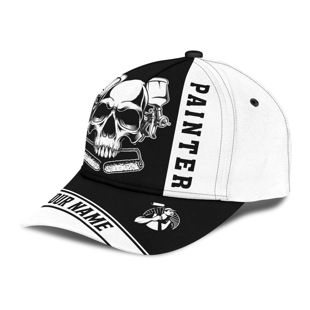 Tmarc Tee Personalized Name Painter Classic Cap Black Skull