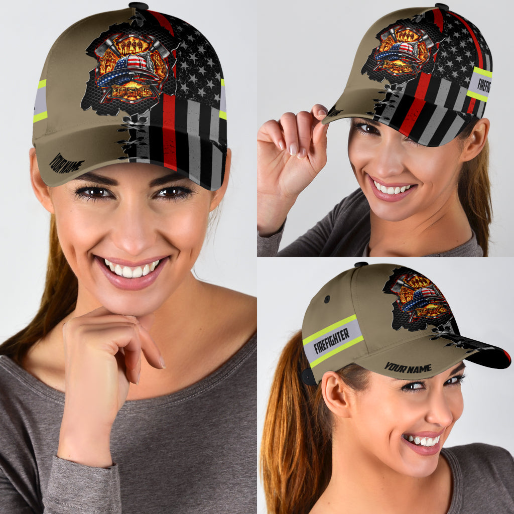 Customize Name Firefighter Classic Cap