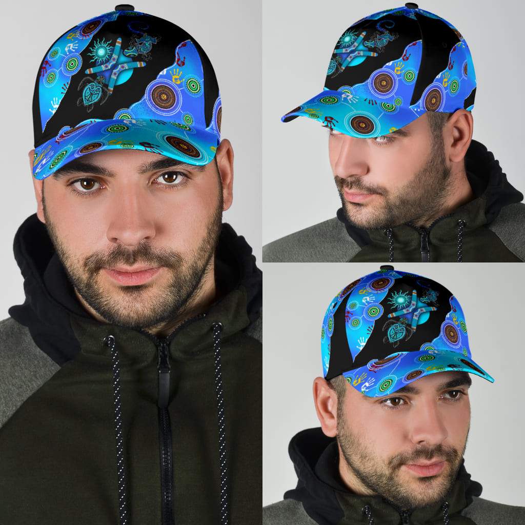 Aboriginal Naidoc Week 2021 Blue Turtle Lizard Classic Cap