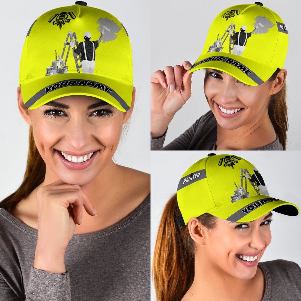 Tmarc Tee Personalized Name Painter Classic Cap Yellow Neon