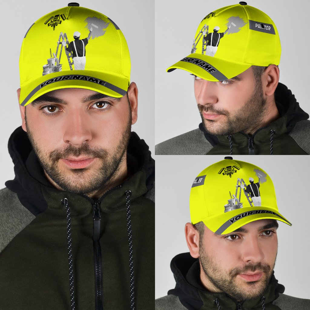 Tmarc Tee Personalized Name Painter Classic Cap Yellow Neon