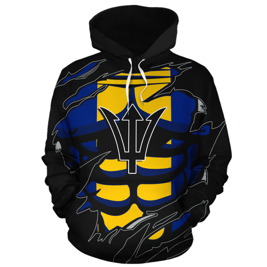 Barbados In Me All Over Hoodie black PL070 - Amaze Style™-Apparel