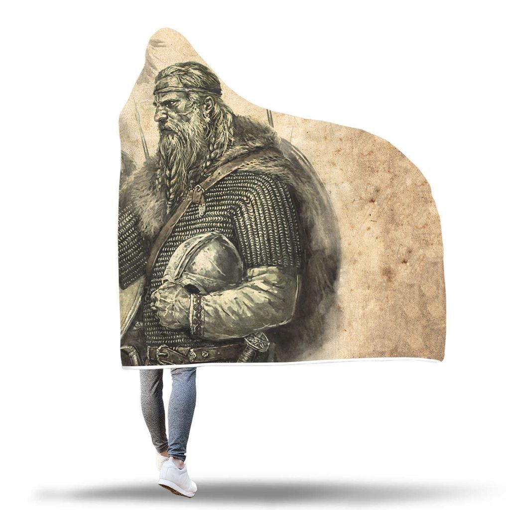 Viking Hooded Blanket - Viking Warrior Hooded Blanket PL084 - Amaze Style™-HOODED BLANKETS (P)