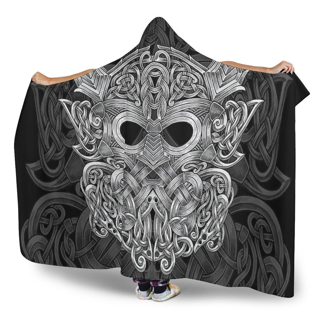 Viking Hooded Blanket - Mjolnir Odin PL100 - Amaze Style™-HOODED BLANKETS (P)
