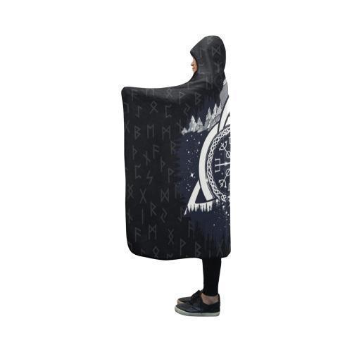 Vegvisir - The Magic Navigation Compass of Vikings In The Moutains Hooded Blanket PL103 - Amaze Style™-HOODED BLANKETS (P)