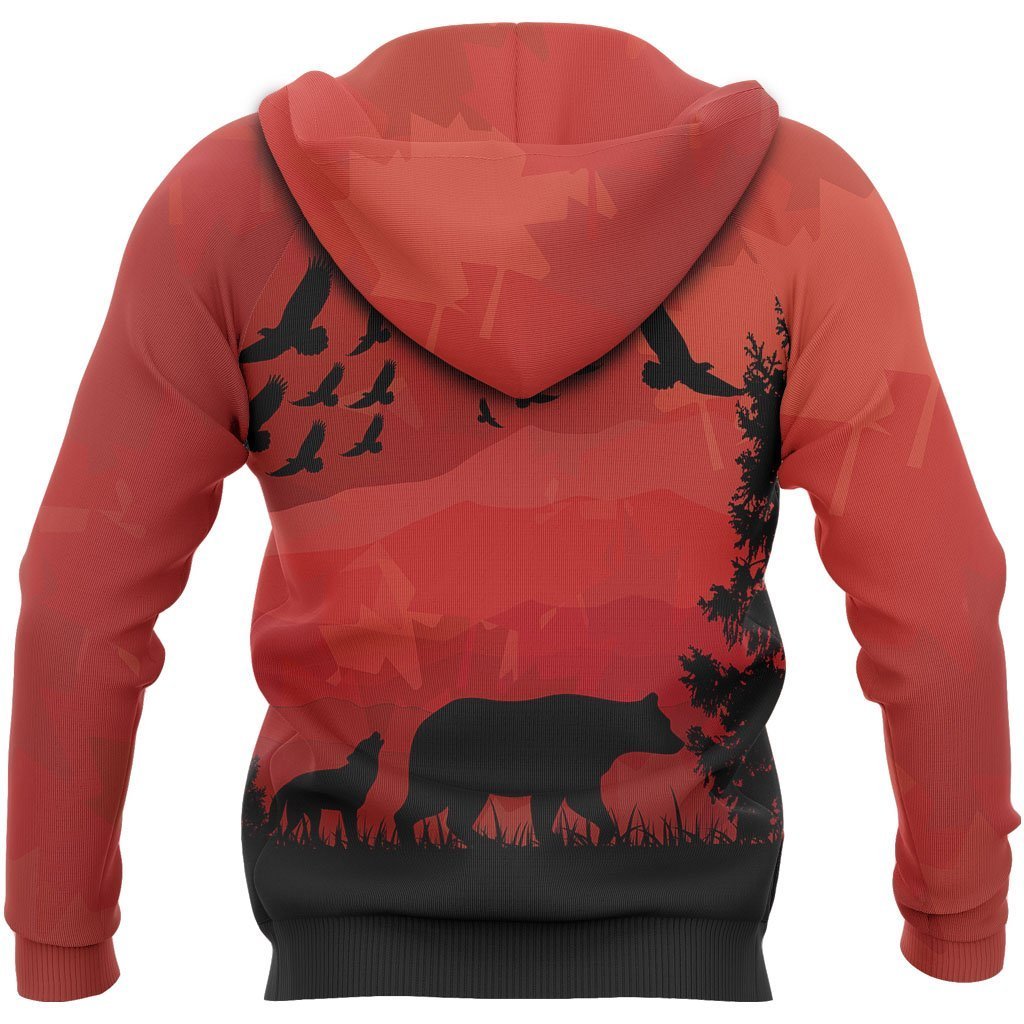 3D All Over Printed Canada Animal Hoodie 01 PL125 - Amaze Style™-Apparel