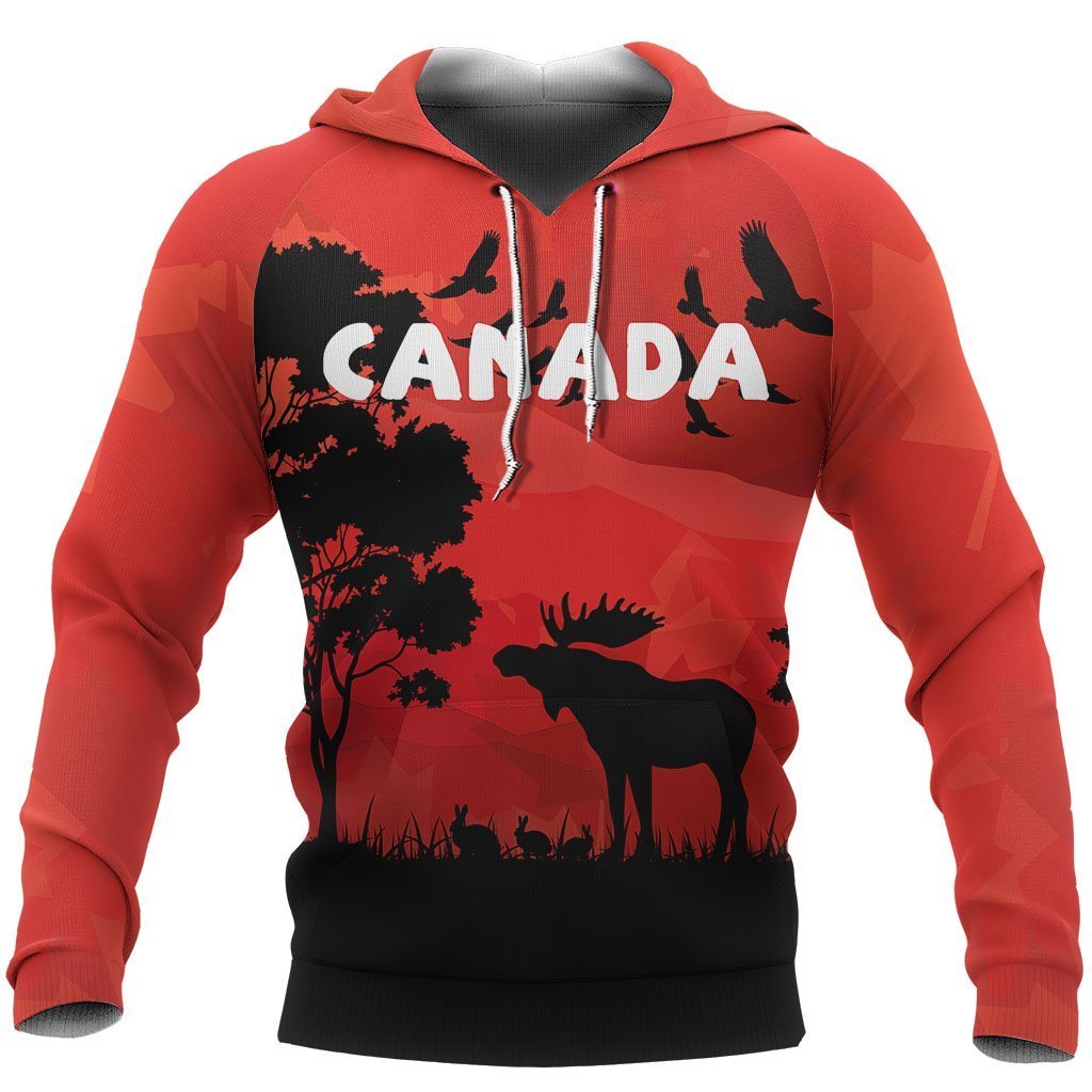 3D All Over Printed Canada Animal Hoodie 01 PL125 - Amaze Style™-Apparel