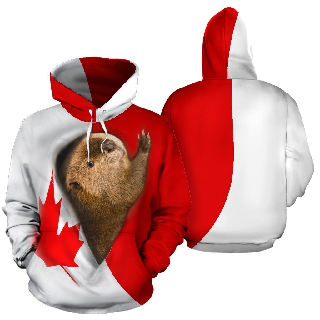 3D All Over Printed Canada National Animals Hoodie PL126 - Amaze Style™-Apparel