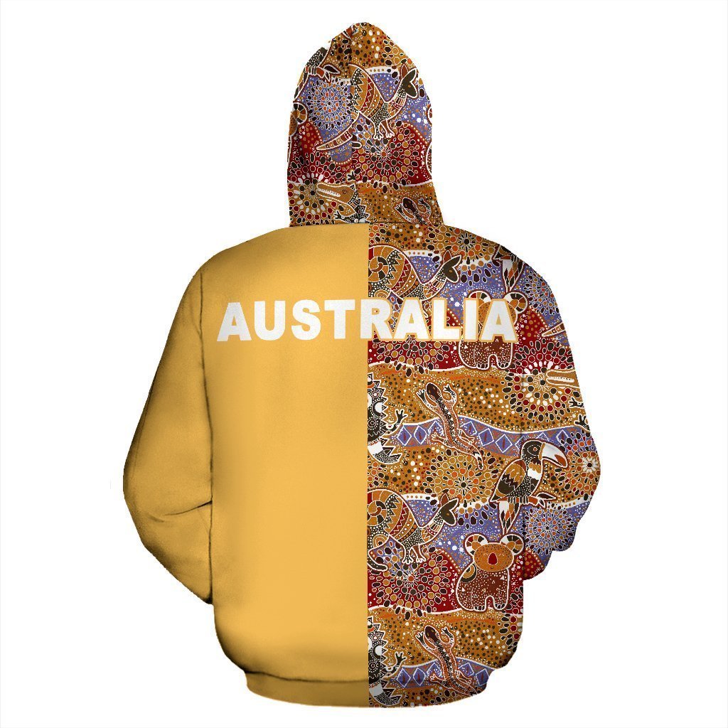Australia Hoodie Aboriginal Kangaroo In My Heart PL129 - Amaze Style™-Apparel