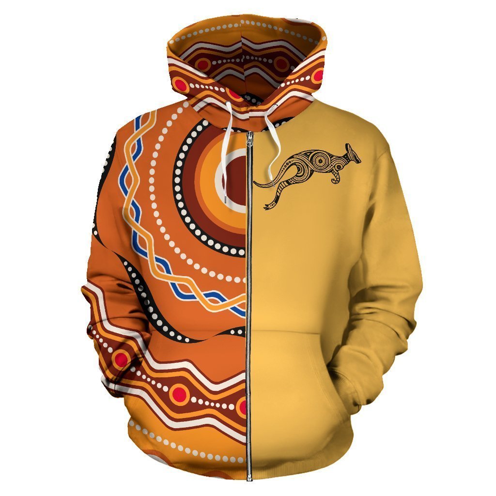 3D All Over Printed Australia Hoodie Kangaroo Aboriginal PL - Amaze Style™-Apparel