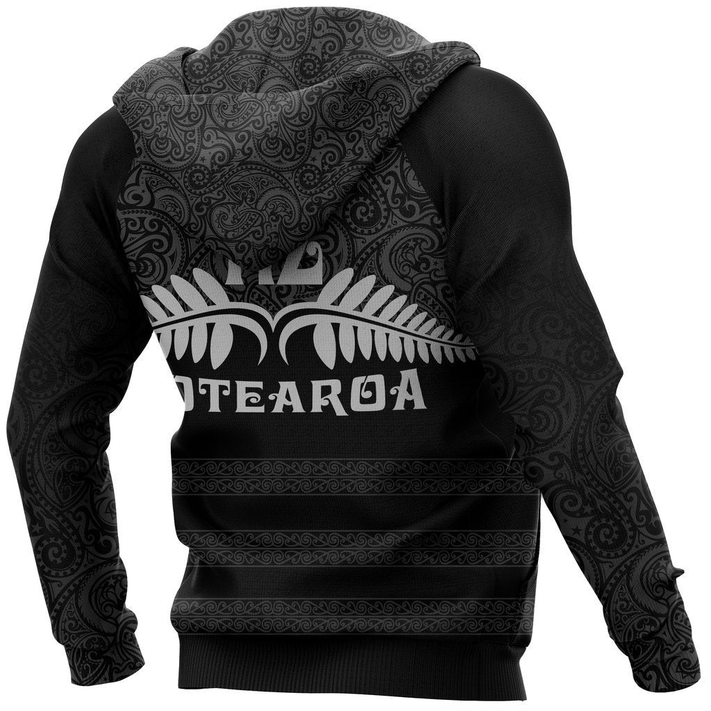 Aotearoa New Zealand Silver Fern Maori Hoodie White PL139 - Amaze Style™-Apparel