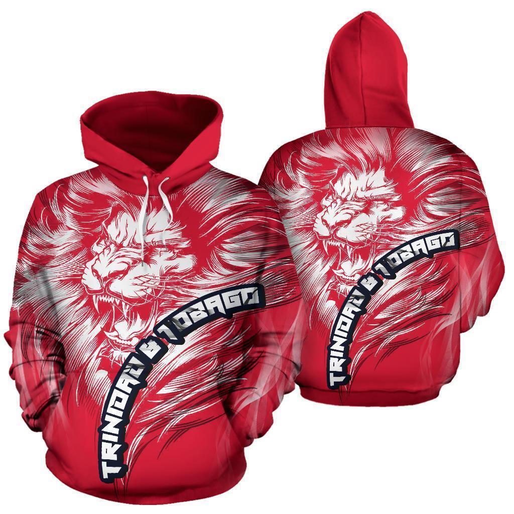 Trinidad and Tobago Lion Red Hoodie PL195 - Amaze Style™-Apparel
