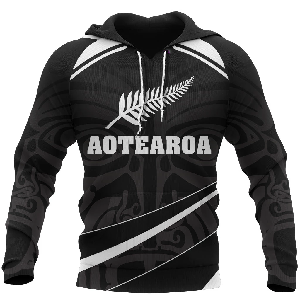 Aotearoa Silver Fern Zipper Hoodie PL208 - Amaze Style™-Apparel