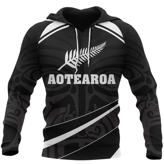 Aotearoa Silver Fern Zipper Hoodie PL208 - Amaze Style™-Apparel