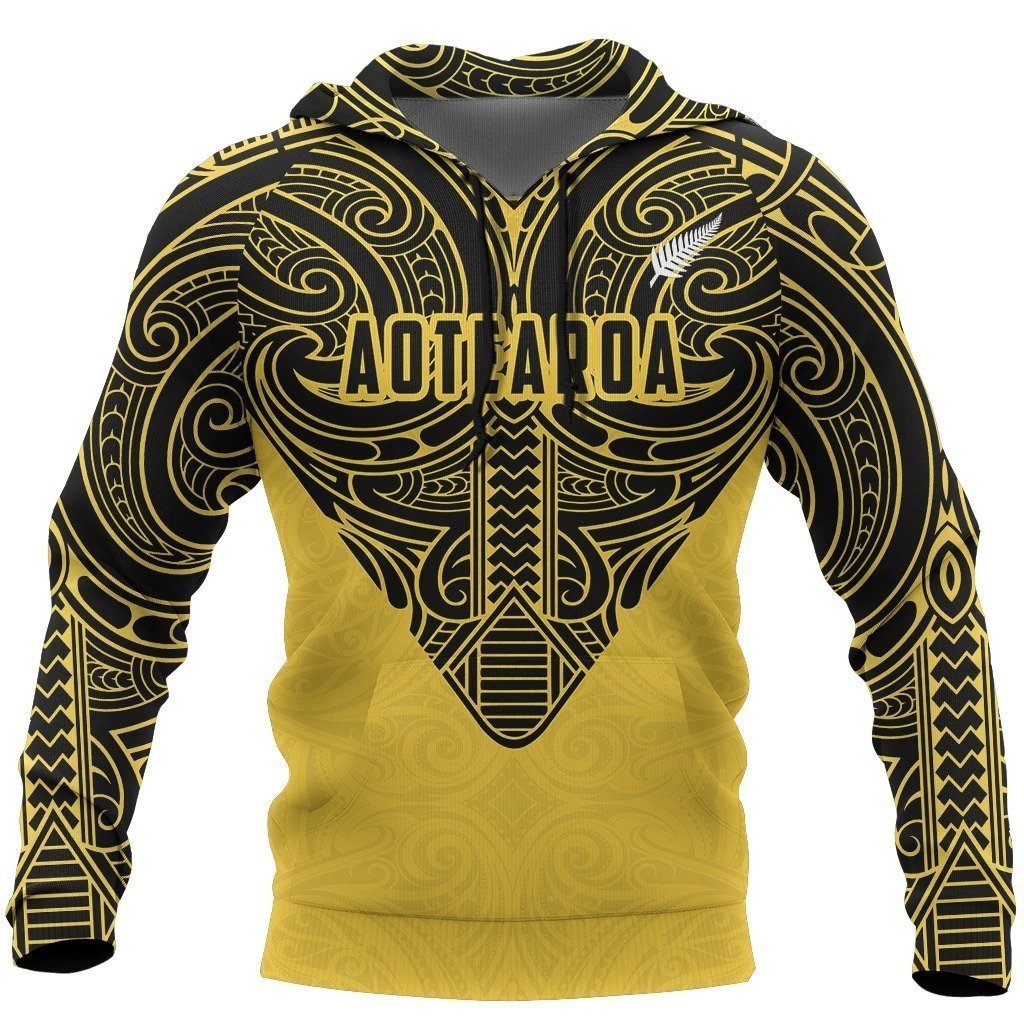 Aotearoa Hoodie Maori Pattern - Hurricanes Rugby PL251 - Amaze Style™-Apparel