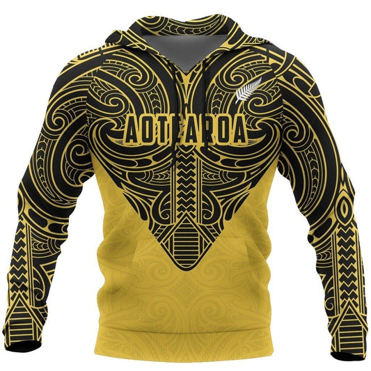 Aotearoa Hoodie Maori Pattern - Hurricanes Rugby PL251 - Amaze Style™-Apparel