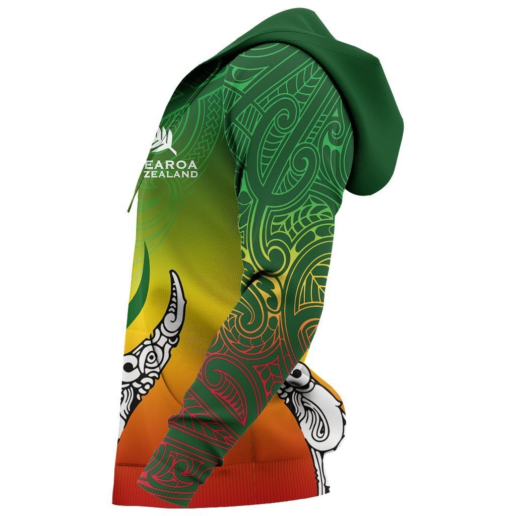 Aotearoa Koru Hoodie Rastafari Fire PL268 - Amaze Style™-Apparel