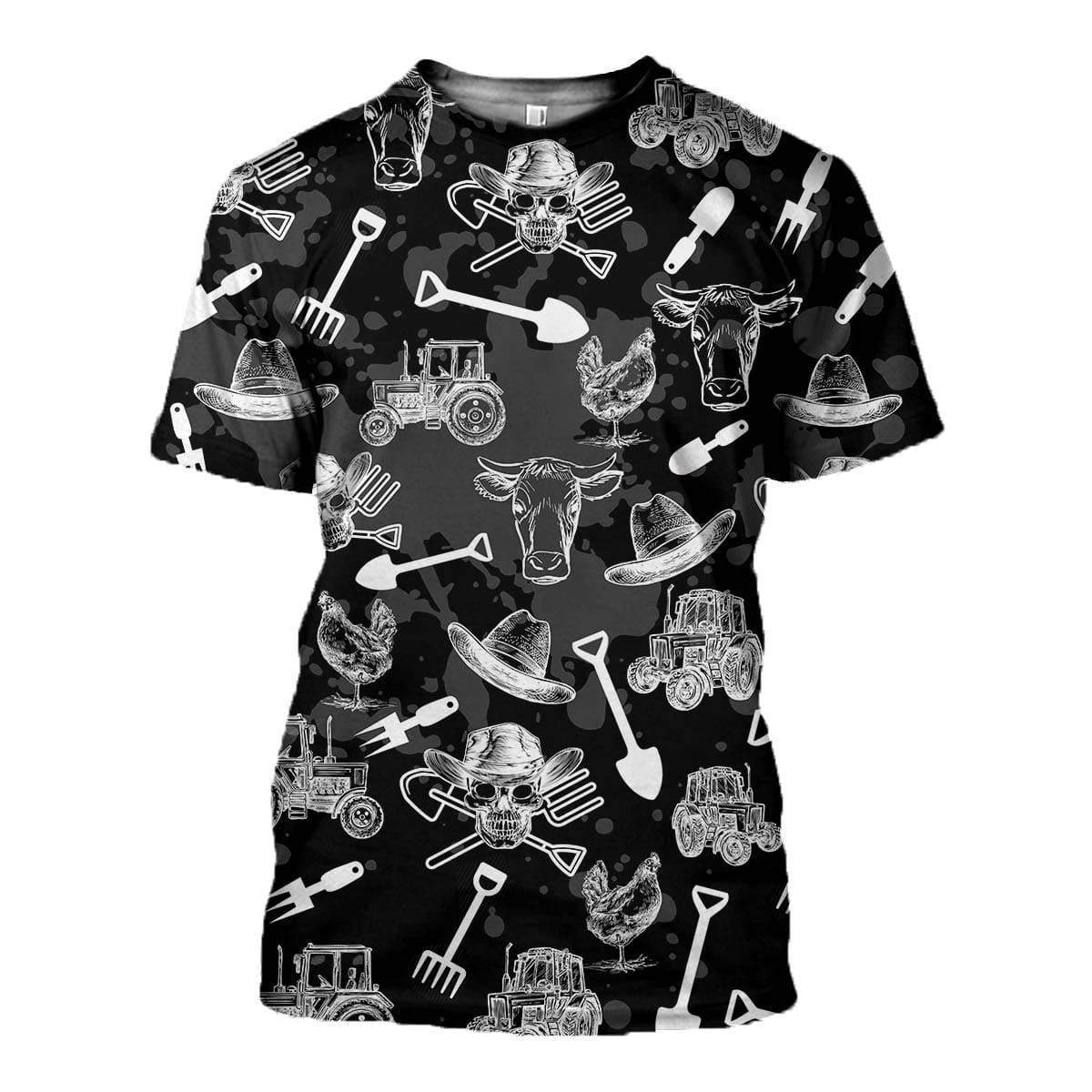 3D PRINTED FARM SKULL CLOTHES PL280 - Amaze Style™-Apparel
